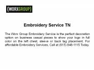 Embroidery Service TN