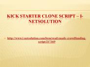 Kick Starter Clone Script – i-Netsolution