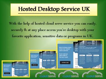 Cloud Hosted Desktop Solutions