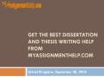 Get the Best Dissertation and Thesis Writing Help from MyAssignmenthelp.com PowerPoint PPT Presentation