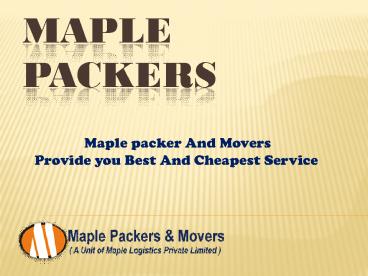 maplepackers and movers