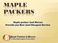 maplepackers and movers PowerPoint PPT Presentation