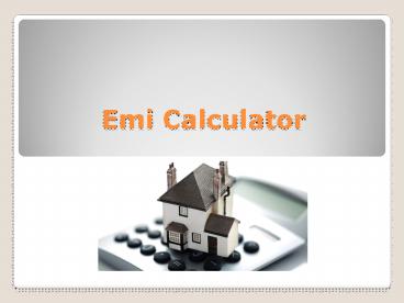 Emi calculator