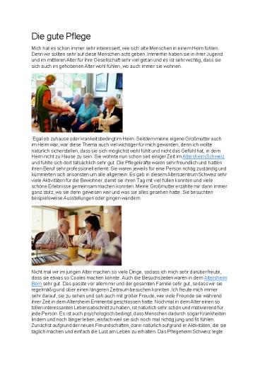 Die gute Pflege