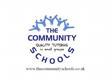 Courses Available - thecommunityschools