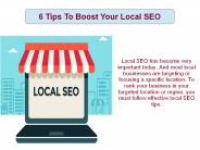 6 Tips To Boost Your Local SEO