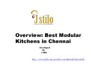 Overview: Main Prodcuts of Modular Kitchens in Chennai