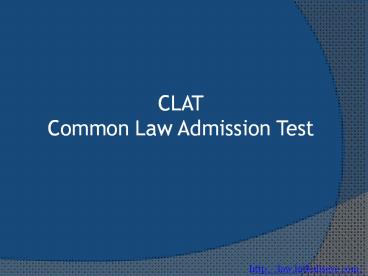Common Law Admission Test
