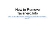How to Remove Tavanero.Info