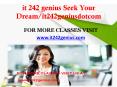 it 242 genius Seek Your Dream/it242geniusdotcom PowerPoint PPT Presentation