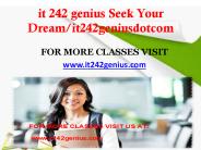 it 242 genius Seek Your Dream/it242geniusdotcom