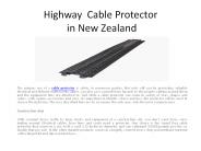 Highway  Cable Protector in New Zealand