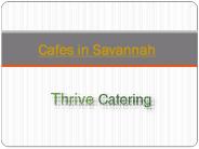 Cafes in Savannah