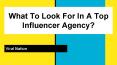 What to Look for in a Top Influencer Agency PowerPoint PPT Presentation