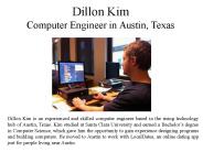 Dillon Kim - Computer Engineer in Austin, Texas