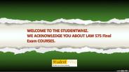 Studentwhiz | LAW 575 Final Exam