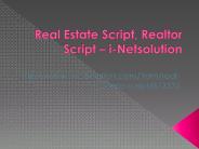 Real Estate Script | Realtor Script- i-Netsolution