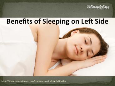 benefits of left side sleeping