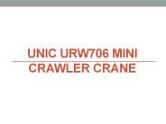 UNIC URW706 Mini Crawler Crane