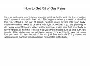 How to Get Rid of Gas Pains