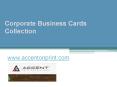Corporate Business Cards Collection - www.accentonprint.com PowerPoint PPT Presentation