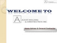Acuity Builders and Constructions Company in Phoenix, AZ