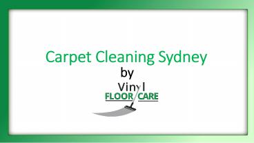 Carpet Cleaning Sydney