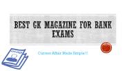 BEST GK Magazines For BANK Exam India