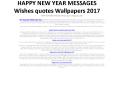 HAPPY NEW YEAR MESSAGES Wishes quotes Wallpapers 2017 PowerPoint PPT Presentation
