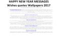 HAPPY NEW YEAR MESSAGES Wishes quotes Wallpapers 2017 (1) PowerPoint PPT Presentation