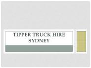 Tipper Truck Hire Sydney