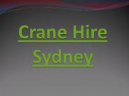 Crane Hire Sydney