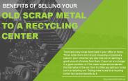 Pros Of Selling Old And Unused Metal Scrap Parts