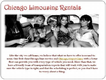 Chicago Airport Limo Service