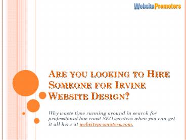 Irvine Website Design