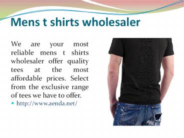 Mens t shirts wholesaler