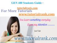 GEN 480 Course Success Begins / tutorialrank.com