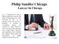 Philip Sandler Chicago - Lawyer in Chicago PowerPoint PPT Presentation