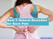 Best 5 Natural Remedies For Back Pain