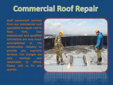 Commercial Roofing Companies New York