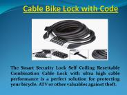Cable bike lock with code