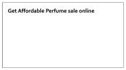 Perfume sale online