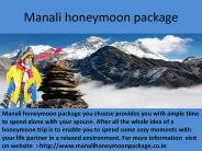 Manali Honeymoon package in India