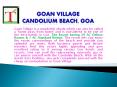 HOTEL IN GOA - GOAN VILLAGE RESORT PowerPoint PPT Presentation