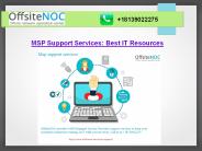 MSP Support Services: Best IT Resources