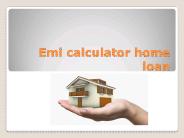 Emi calculator home loan