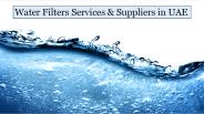 Water Purifier Supplier & Services in UAE