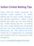 CBTF & Cricket betting tips free PowerPoint PPT Presentation