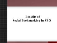 Benefits Of Social Bookmarking for SEO