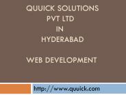 Best Mobile App & Web Development company in hyderabad| Quuick